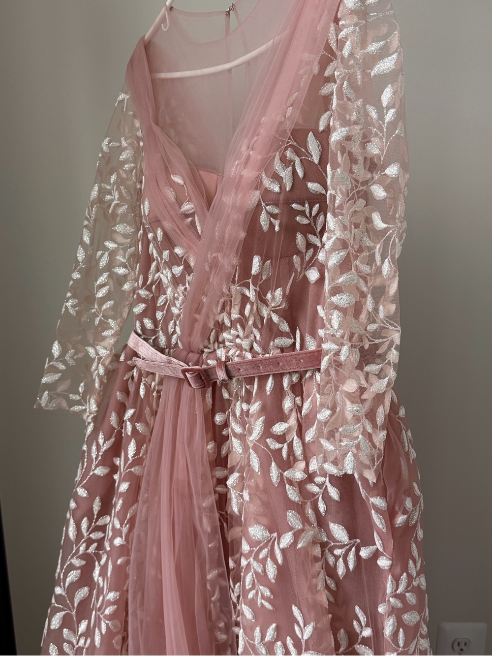 Teuta Matoshi Blush Pink Floral Maxi Gown - Picture 9 of 13